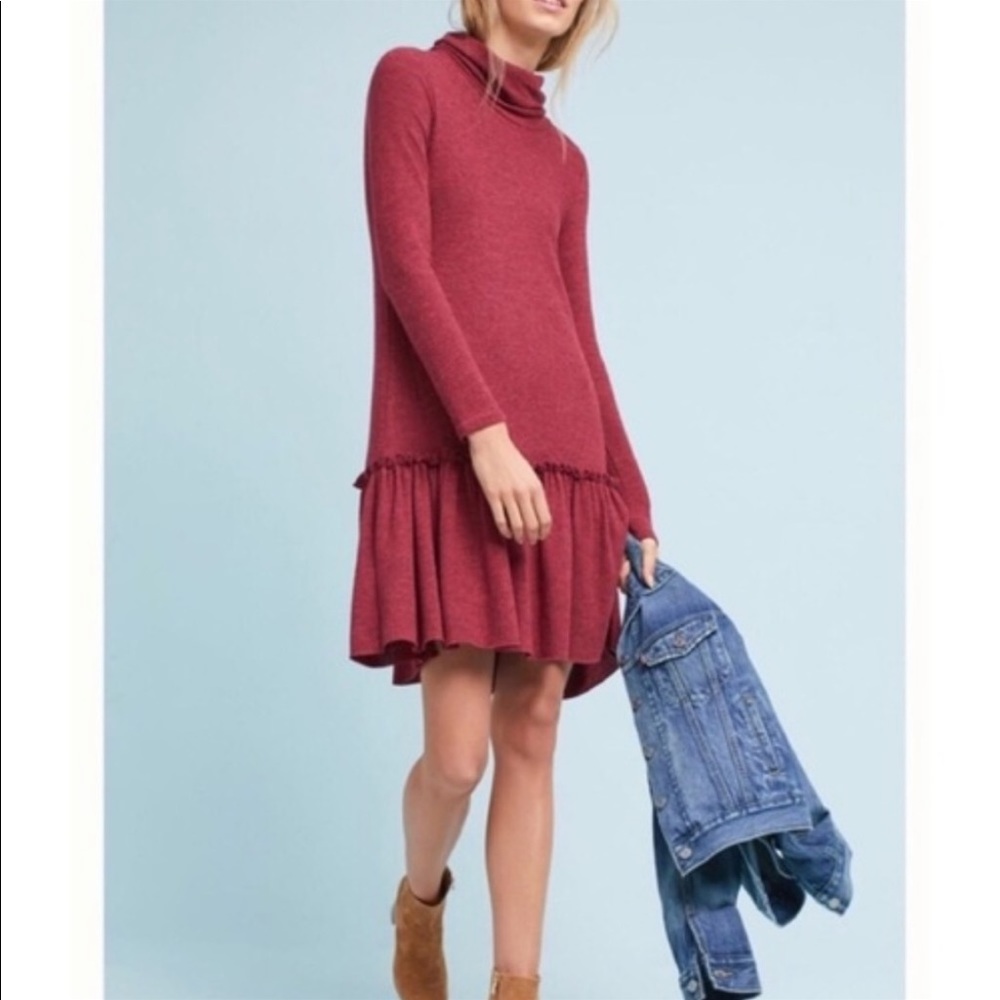 Anthro Sunday in Brooklyn Red Sweater Dress - Picture 1 of 4